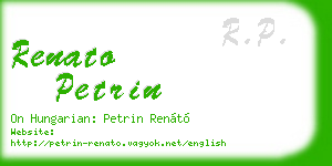 renato petrin business card